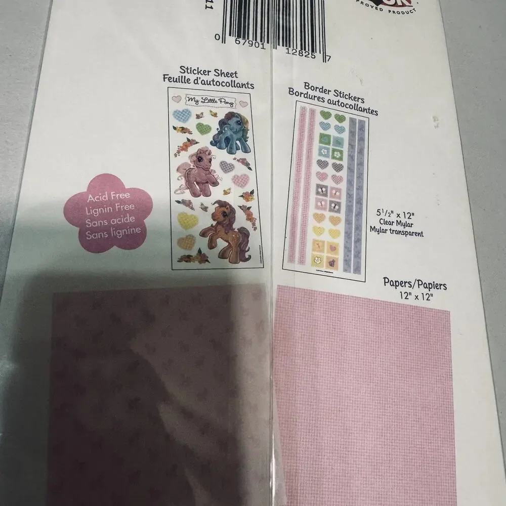 Sandylion My Little Pony Sticker Sheet 2004 Hasbro butterflies hearts borders
